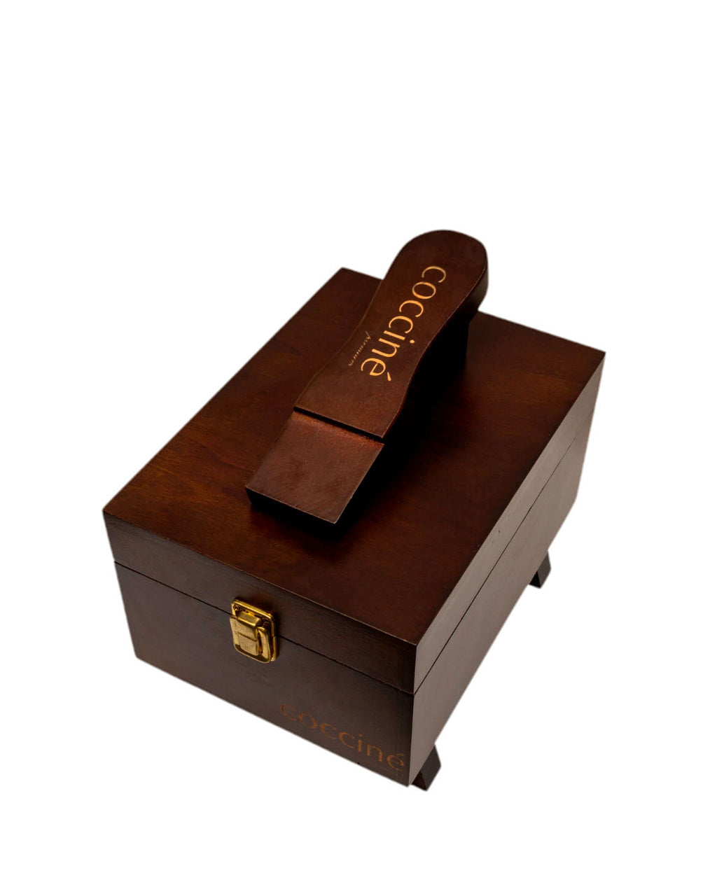 ID. 160 CAJA DE MADERA PARA ACCESORIOS DE CALZADO Y LUSTRE